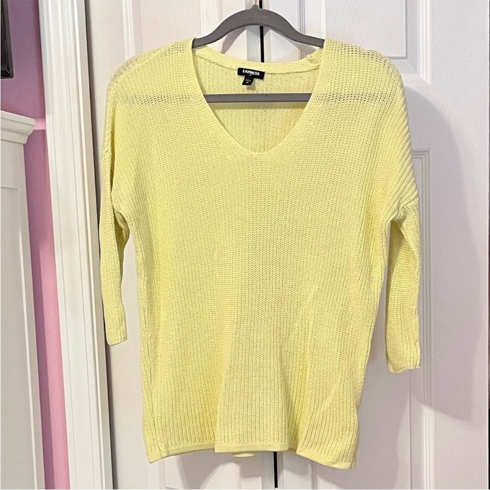 Express Women's Yellow Sweater